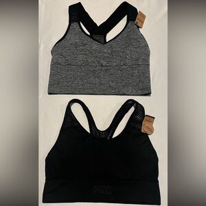 NWT  2 Victoria's Secret PINK Seamless Sport Bra Size Small,